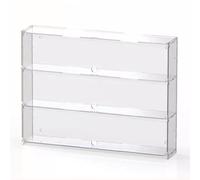 Vibeo Wall Mounted Acrylic Display Box with Door, 2 3 4 5 Layers Clear Display Case, Minifigure Storage Box for Collectibles, Organizing Toys(W 50cm (19 5/8"),3 layers)