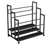 Vibeo Yoga Mat Storage Metal Yoga Mat Rack Floor, Yoga Mat Basket for Home Gym Yoga Studio Fitness Club Office Garage, Pilates/Exercise Equipment Storage Stand(Color:Black)