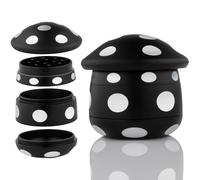 Viberium Metal Grinder 1.8 Inch - Herb Grinder, Grinders, Crusher Accessories Gifts, Cool Dry Herb Mill, Big Large Premium Steel Novelty Ginder, 4 Piece, 4 Chamber XXL Geinder, Black