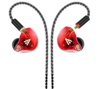 Vibes 202 Wired Earbuds - HiFi in Ear Monitor Headphones - Professional Noise-Isolating Ear Buds - Clear Sound, Deep Bass & Comfort-Fit IEM Earphones - MMCX to 3.5mm, Silver Plated Cord, Carrying Case