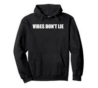 Vibes Don'T Lie Pullover Hoodie, Adult Unisex, Black, S