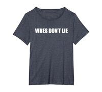 Vibes Don't Lie T-Shirt, Women's Plus, Heather Blue, 5X
