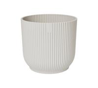 Vibes Fold Round 22cm Silky White Indoor Plant Pot Recycled Plastic by elho