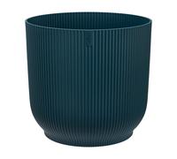 Elho Vibes Fold 35cm Round Plastic Indoor Plant Pot with Wheels - Deep Blue