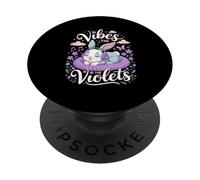 Vibes In The Violets Bunny Music Art PopSockets Adhesive PopGrip
