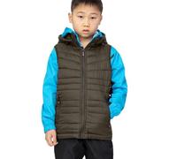 Vibes Kids Boys Sleeveless Hooded Padded Lined Gilet Bodywarmer Jacket for Age 3 4 5 6 7 8 9 10 11 12 13 14 Years (Army Green, 7-8 Years)
