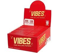 Vibes King Size Slim Rolling Papers - Red (1 Pack)