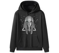 Vibes Men's Pullover Eagles Print Graphic Hoodie with Long Sleeve Sweatshirt Drawstring Hoodies, Gift for Him (XXL, Black)