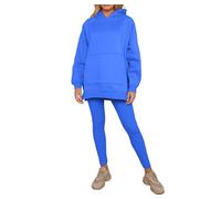 Vibes Women's Oversized Hooded Sweatshirt & Leggings Set Women Comfortable Lounge Ladies Tracksuit for Exercise Gym Yoga Running and Everyday Wear (UK, Alpha, M, L, Regular, Regular, Royal Blue)