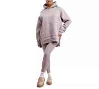 Vibes Women's Oversized Hooded Sweatshirt & Leggings Set Women Comfortable Lounge Ladies Tracksuit for Exercise Gym Yoga Running and Everyday Wear (UK, Alpha, L, XL, Regular, Regular, Dove)