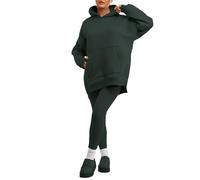 Vibes Women's Oversized Hooded Sweatshirt & Leggings Set Women Comfortable Lounge Ladies Tracksuit for Exercise Gym Yoga Running and Everyday Wear (UK, Alpha, XS, S, Regular, Regular, Outer Space)