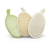 VIBESKIN Face Scrubber Pack - Loofah Scrub Pads, Exfoliator Sponge, Facial Eco Sponges for Cleansing, Women Skin Washing Exfoliate Loofahs, Natural Cleaning Scrubbers, Small Travel Size Exfoliant