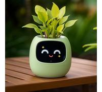 Vibezy - Ai Smart Planter, Your Smart Planter Companion, Smart Planter, A Flowerpot That is Like a Pet, Endowed with Real Affection, Gift (Green)