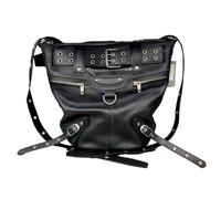 Vibhgtf bad bad for women, bucket bags for women, unique rivet shoulder straps, large capacity shoulder bag, dark style, for women and girls