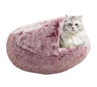 Vibhgtf Cat Bed with Hood, Cat Bed Cover | for Cats with Plush Shell Shape - Soft Covered Cat Beds for Indoors, Large Warm Kennel with Hood for Cats