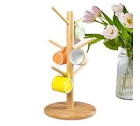 Vibhgtf Cup Holder Stand - Mug Tree with 6 Hooks, Coffee Storage Rack, Organizer, Durable Steel Frame, Space Saving Cup Display | Ideal for Home Kitchen Cabinet Restaurant Cafe Bar Utensil Accessor