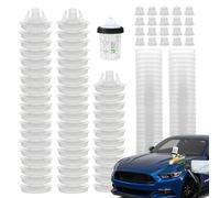 Vibhgtf De Pintura De Vaso Rígido: Kit for Pintar Cars with Transparent Escala, Herramientas Y Equipo De Pintura with 50 Vasos Y Tapas, De Pistolas Pulverizadoras, Accessories