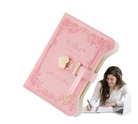 Vibhgtf Padlock Notebook, Diary with Lock | B6 PU Leather Secret Diary with Lock and - 360 Diary for Women and Girls, Personal Organizer, Refillable Notebook Without Permission