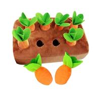 Vibhgtf Pet Sniffing Mat - Enriching Scent Exploration, Non Slip Base Grips | Squeaky Dog Carrot Plush Toy Durablee Chewing Plaything, Hidden Treat Pockets Indoor Canine Engagement For Happy Puppies