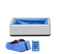Vibhgtf Shoe Cover Dispenser-Portable Automatic Over-Puller Set with 100Cover Overcover | Slide -Resistant and Dust Coat for Home, Office, Laboratory, Hospital, Museum, Museum, silver, Fare