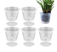 Vibhgtf Transparent Orchid Vase - Decorative Vase with Drainage Holes | Vented Pot for Orchids, Cactus, Succulents, Small Indoor Plants Outdoor