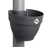 Clicker Drainpipe Hanging Flower Pot Black Recycled Plastic 21cm