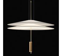 Vibia Flamingo - LED pendant light, 2 lampshades, gold