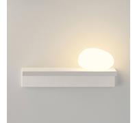 Vibia LED wall light Suite, stone right, white, 14 cm