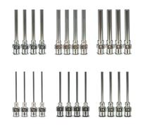 VIBICCK 6values 24Pieces Dispensing Needle 1 Inch Stainless Steel Blunt Tip Luer Connector Needles (8, 10, 12, 14, 16, 18 Gauge) (24pcs 6values 1"Stainless Steel Blunt Needles)