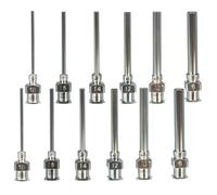 VIBICCK 6values12 Pieces Dispensing Needle 1 Inch Stainless Steel Blunt Tip Luer Connector Needles (8, 10, 12, 14, 16, 18 Gauge) (12pcs 6values 1"Stainless Steel Blunt Needles)