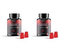VIBIDO 500mg Gummy | Extra Strength Gummies, Stamina Endurance Booster Supplement | 10 Ginseng Gummy (Pack of 2)