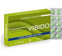 VIBIDO 700mg | Stronger | Longer | Harder | Performance | Extra Strength Enhancing Pills, Stamina Endurance Booster Supplement Pills for Men | 10 Ginseng Tablets