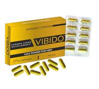 VIBIDO 750mg | Stronger | Longer | Harder | Performance | Extra Strength Enhancing | Stamina Endurance Booster Supplement Pills for Men | 10 Ginseng Capsules