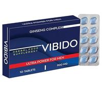 VIBIDO 900mg New UK | Stronger | Longer | Harder | Performance | Extra Strength Enhancing, Stamina Endurance Booster Supplement Pills for Men | 10 Ginseng Tablets