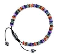 VIBILIA Beaded Bracelets for Men Women Natural Stone Stretch Adjustable Bracelets Unique Gifts for Father Son Grandfather Brother Friend, 7.1, no gemstone