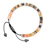 VIBILIA Beaded Bracelets for Men Women Natural Stone Stretch Adjustable Bracelets Unique Gifts for Father Son Grandfather Brother Friend, 7.1, no gemstone