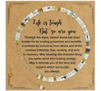 VIBILIA Beaded Bracelets for Women, Inspirational Gifts Bracelets for Women, Natural Stone Healing Bracelet, Get Well Gifts for Women, Mom, Daughter, Wife, Friend, Sister, Coworker, One Size