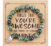 VIBILIA Beaded Bracelets for Women, Inspirational Heart Bracelet for Women, Natural Gemstone Love Bracelets, Trendy Jewelry Gifts for Mom, Daughter, Wife, Sister, Friend Birthday Mother's Day, One