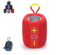 Vibin Wireless Speaker, Vibin Light Up Speaker, Portable Bluetooth Speakers, Loud Stereo Sound, Hands-Free Calling, Colorful LED Lights, for Home, Outdoors, Party (Red)