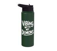 Vibing with My Demons Stainless Steel Insulated Water Bottle