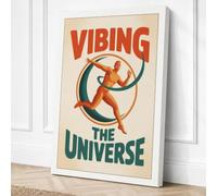 Vibing with the Universe Canvas Wall Art Print 18x12 Inch (46 x 30 cm)