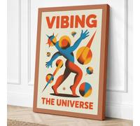 Vibing with the Universe Canvas Wall Art Print 18x12 Inch (46 x 30 cm)