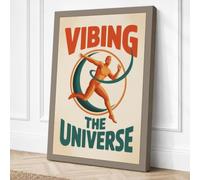 Vibing with the Universe Canvas Wall Art Print 18x12 Inch (46 x 30 cm)