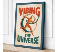 Vibing with the Universe Canvas Wall Art Print 18x12 Inch (46 x 30 cm)