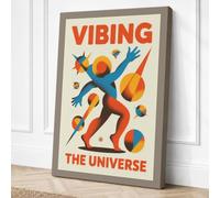 Vibing with the Universe Canvas Wall Art Print 18x12 Inch (46 x 30 cm)