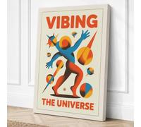 Vibing with the Universe Canvas Wall Art Print 24x16 Inch (61 x 41 cm)