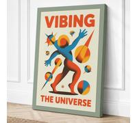 Vibing with the Universe Canvas Wall Art Print 30x20 Inch (76 x 51 cm)