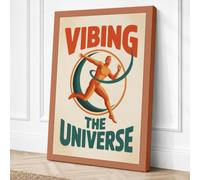 Vibing with the Universe Canvas Wall Art Print 36x24 Inch (91 x 61 cm)