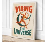 Vibing with the Universe Canvas Wall Art Print 36x24 Inch (91 x 61 cm)