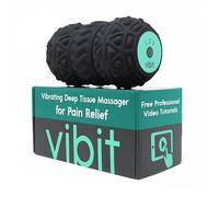 Vibit - Vibrating Massager for Plantar Fasciitis, Pain Relief and Sciatica, Foot and Body Portable Massage Roller, Deep Tissue Pain Relief from Feet to Neck, Electric, 3 Vibration Levels (Black)
